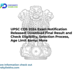 UPSC CDS 2024 Exam Notification Released: Download Final Result and Check Eligibility, Selection Process, Age Limit & More
