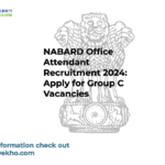 NABARD Office Attendant Recruitment 2024: Apply for Group C Vacancies