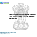 MPESB Parvekshak Recruitment Test 2024: Apply Online for 660 Vacancies